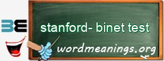WordMeaning blackboard for stanford-binet test
